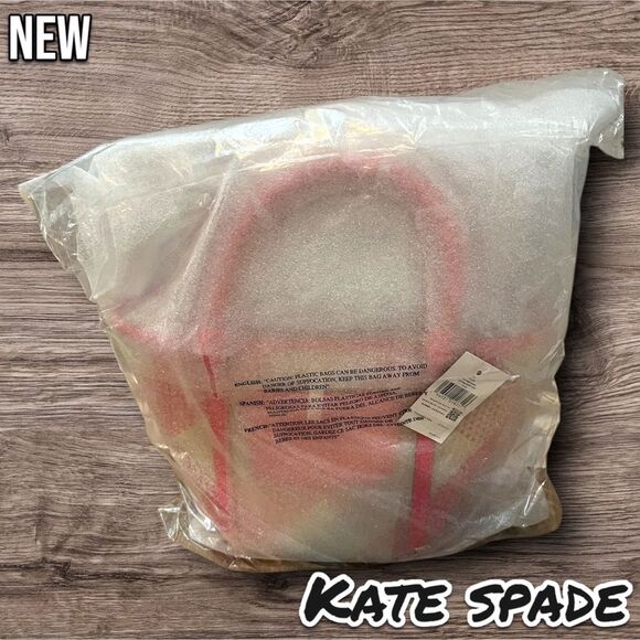 New NWT Kate Spade New York woven plaid tote bag - Picture 8 of 8